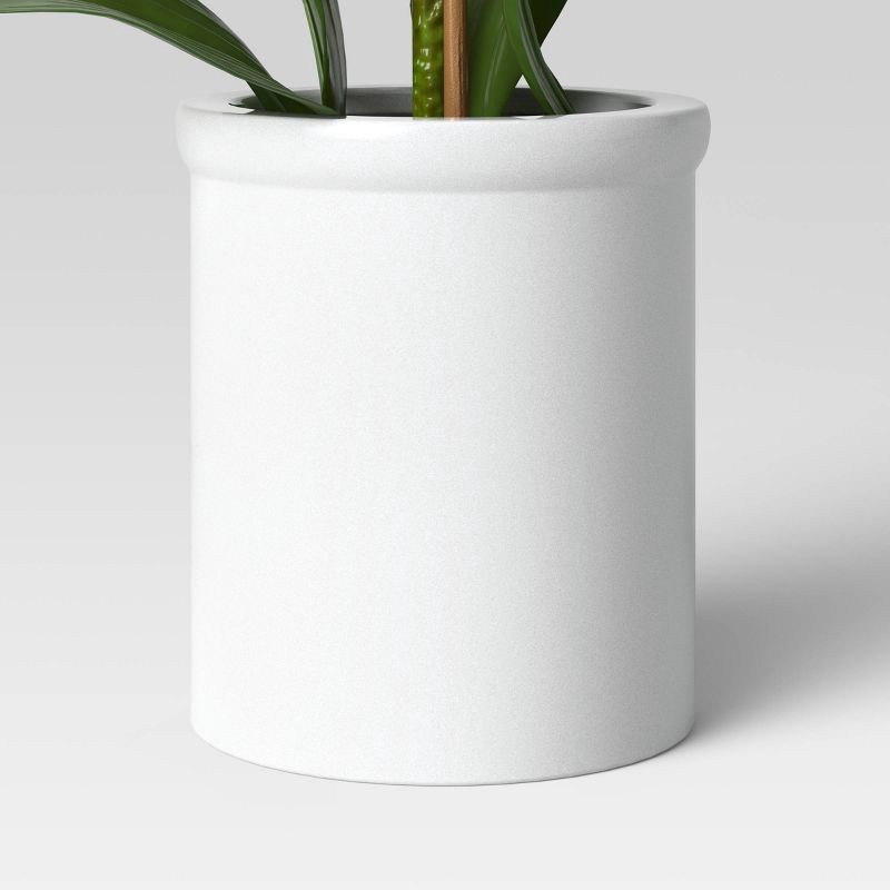 slide 4 of 4, Small Potted Orchid - Threshold™: Faux Floral in Ceramic Pot, Indoor Decorative Plant, 1 ct