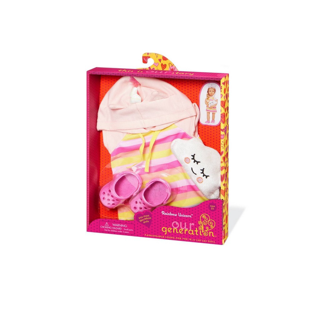 Our Generation Rainbow Unicorn Pajama Outfit for 18" Dolls 1 ct Shipt