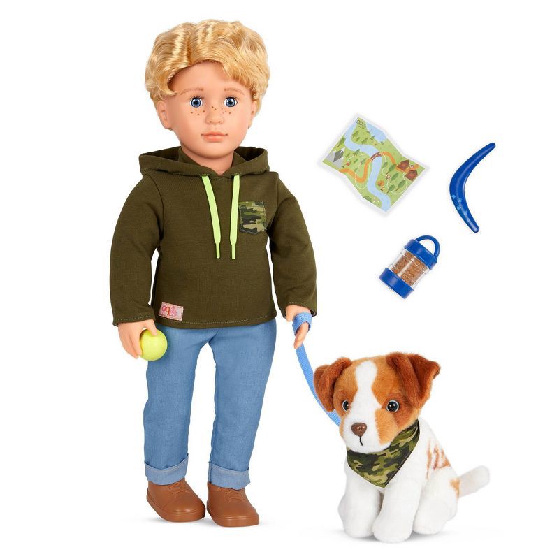 slide 1 of 6, Our Generation Elliot 18" Boy Doll & Pet Set, 1 ct