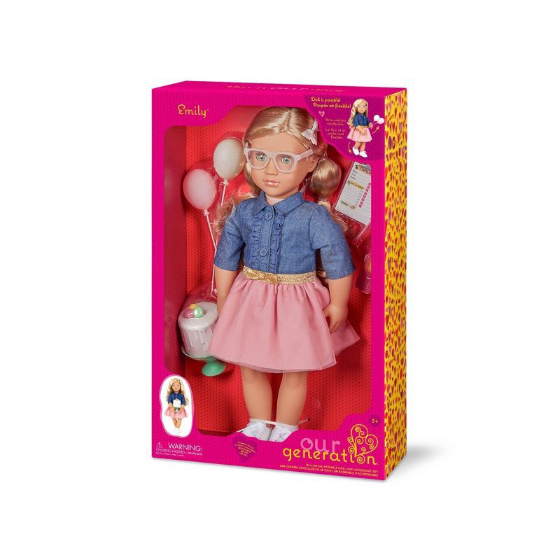slide 7 of 7, Our Generation Emily Posable 18" Party Planner Doll & Storybook, 1 ct