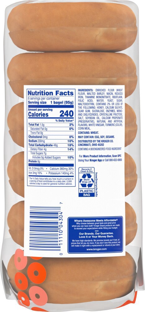 slide 2 of 5, Kroger Sweet Hawaiian Bagels 6 Count, 20 oz