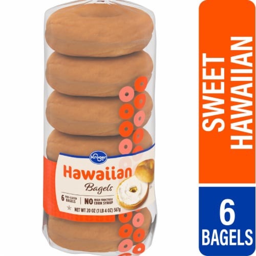 slide 1 of 5, Kroger Sweet Hawaiian Bagels 6 Count, 20 oz