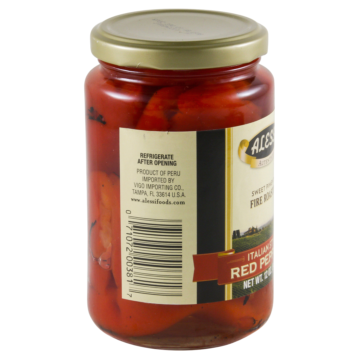 slide 3 of 4, Alessi Fire Roasted Pimentos Italian Style Red Peppers, 12 oz