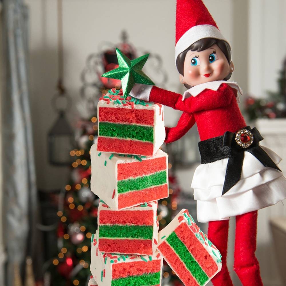 slide 5 of 7, Elf on the Shelf Cakebites Christmas Cake, 8 oz, 4 ct