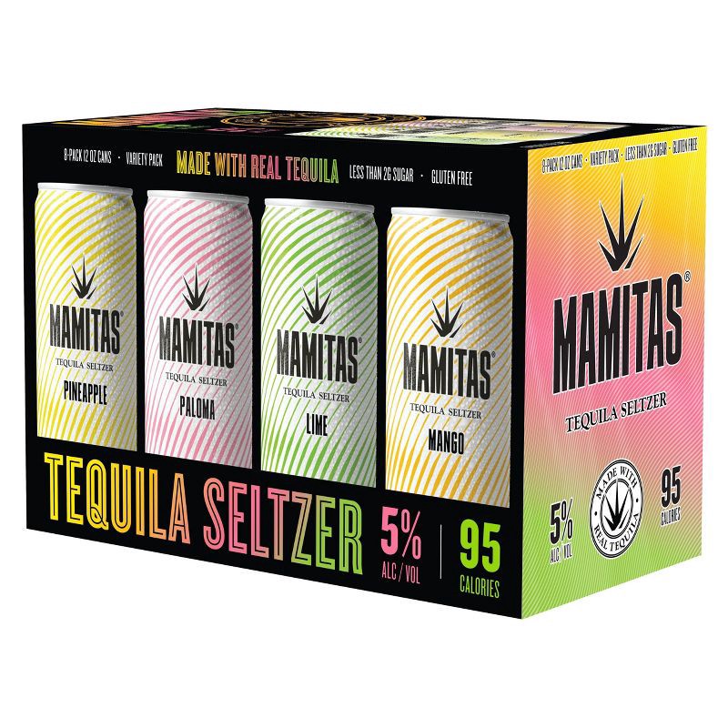 slide 1 of 4, Mamitas Tequila Soda - 8pk/355mL Cans, 8 ct, 355 ml