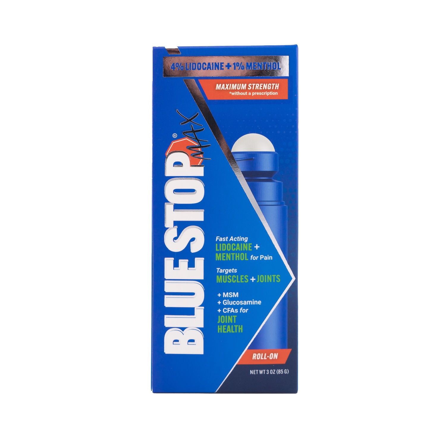 slide 3 of 5, Blue Stop Max Lidocaine + Menthol, 3 oz