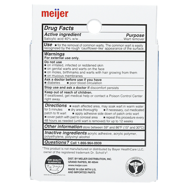 slide 8 of 13, Meijer Medicated Wart Remover Patches, 18 ct