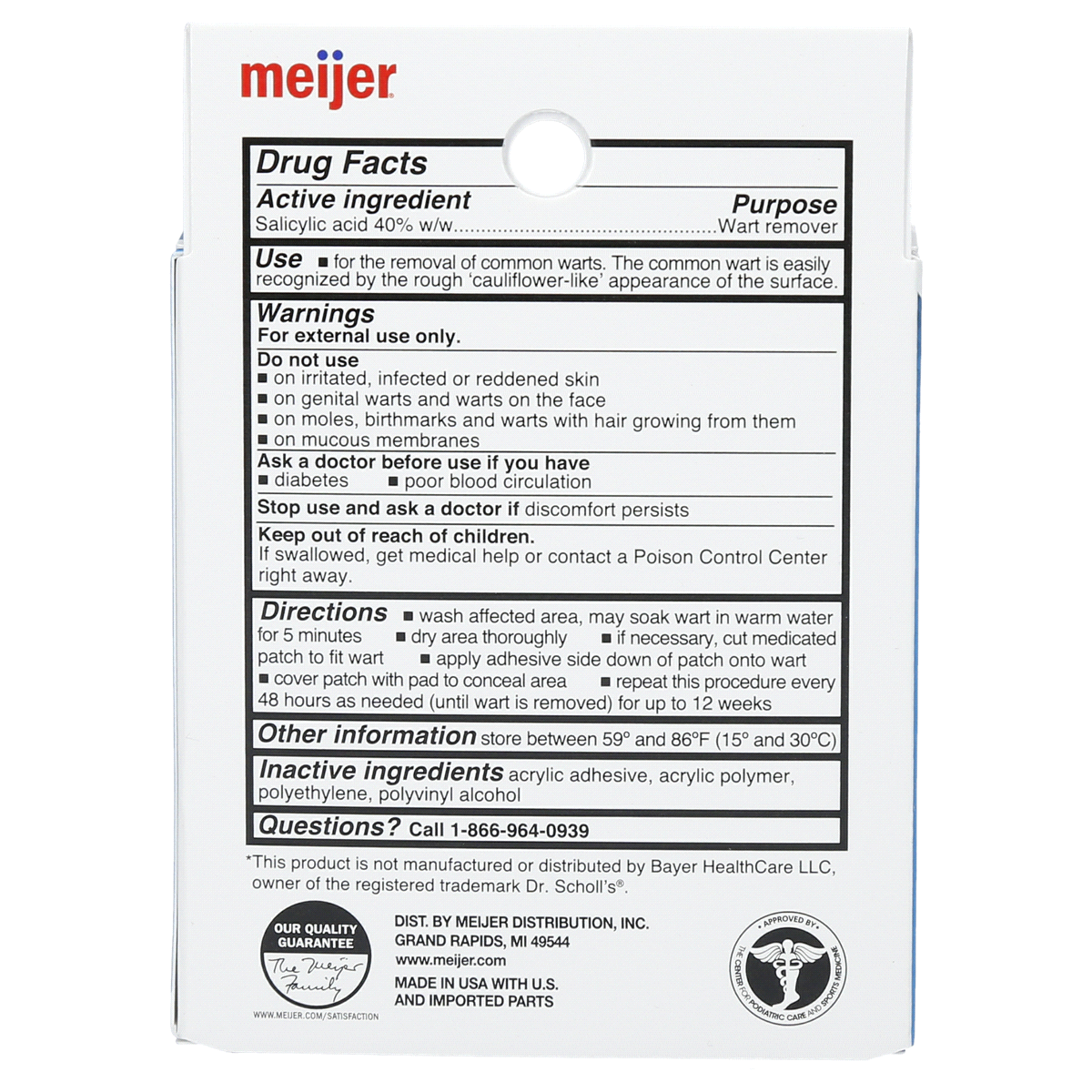 slide 9 of 13, Meijer Medicated Wart Remover Patches, 18 ct