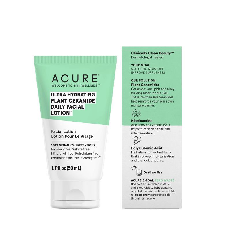 slide 4 of 5, Acure Ultra Hydrating Plant Ceramide Daily Facial Lotion - 1.7 fl oz, 1.7 fl oz