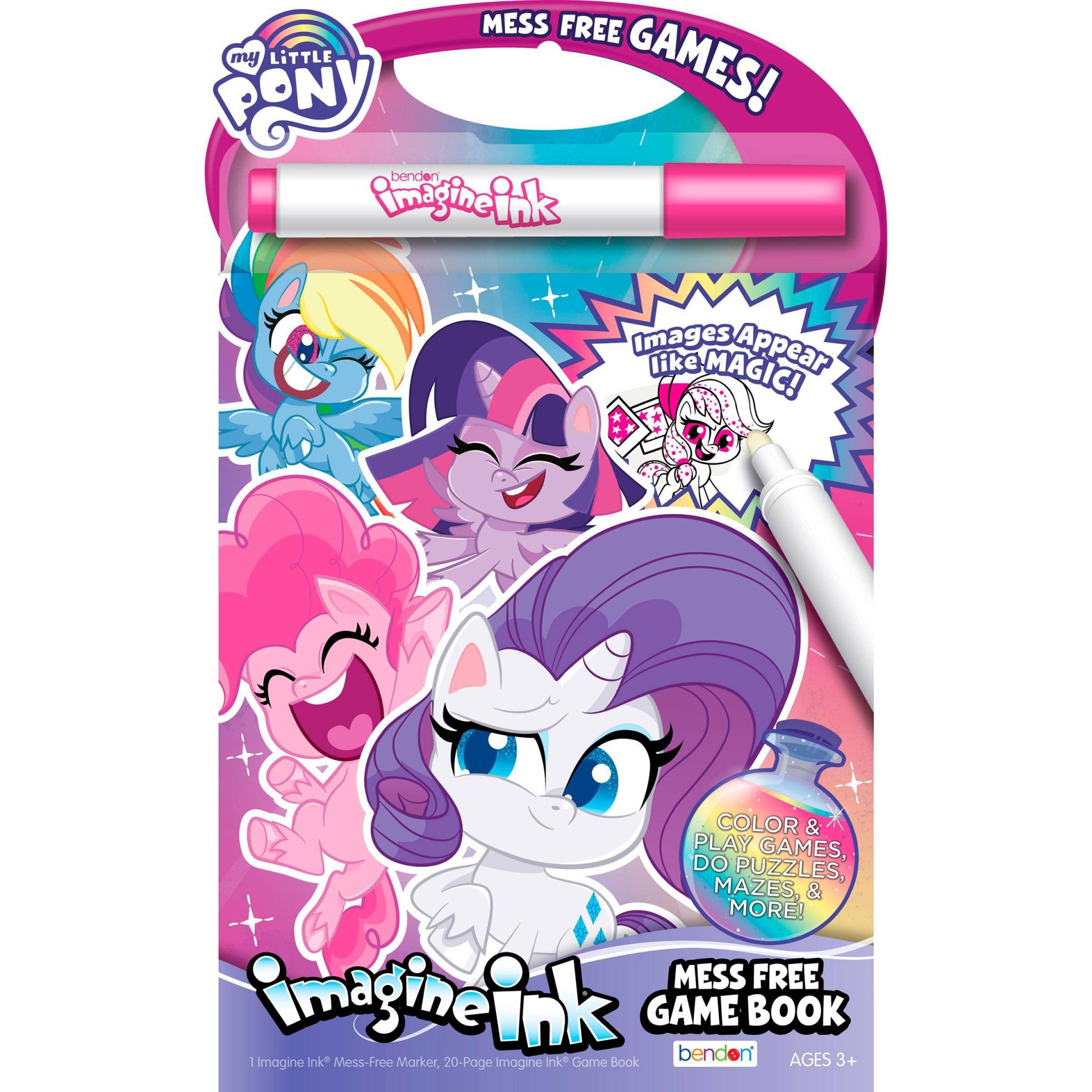 slide 1 of 4, Bendon My Little Pony Imagine Ink Mess Free Game Book, 1 ct