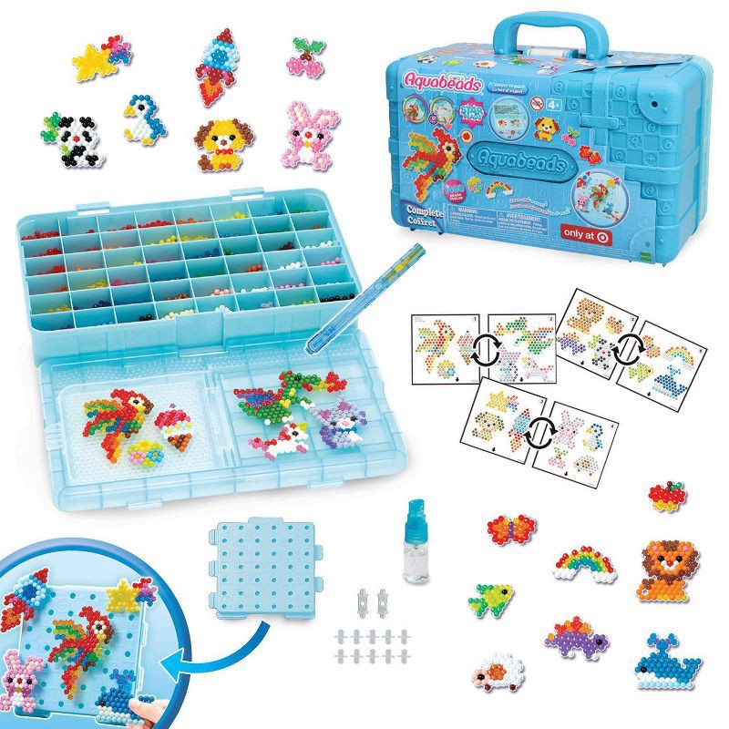 slide 7 of 7, Aquabeads Deluxe Trunk: DIY Art Kit with Instructions for Ages 4+, 1 ct