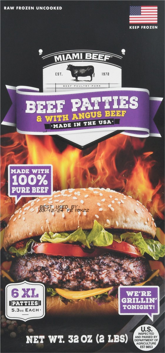 slide 5 of 9, Miami Beef Angus Beef Patties - 32 Oz, 32 oz