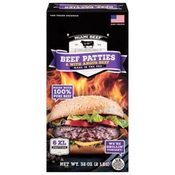 Miami Beef Angus Beef Patties - 32 Oz