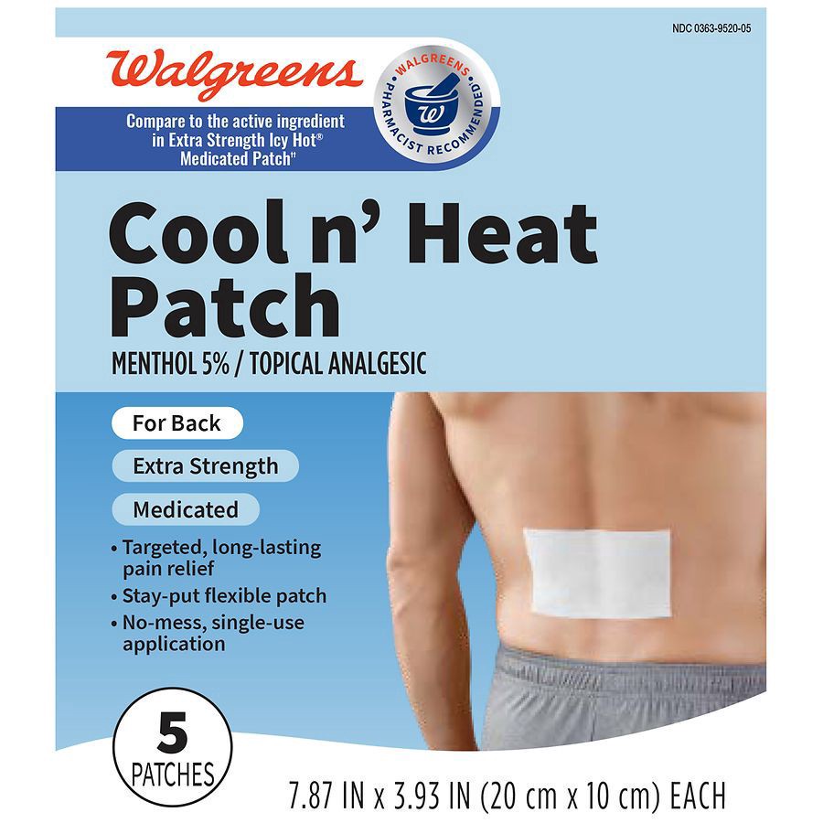 slide 1 of 5, Walgreens Cool 'n Heat Back Patches, 5 ct