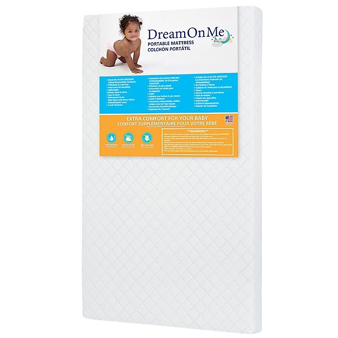 slide 5 of 8, Dream On Me Portable Extra Firm Crib and Toddler Bed Mattress, 1 ct