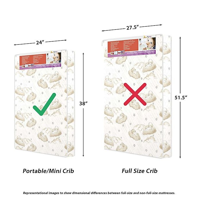 slide 6 of 8, Dream On Me Portable Extra Firm Crib and Toddler Bed Mattress, 1 ct