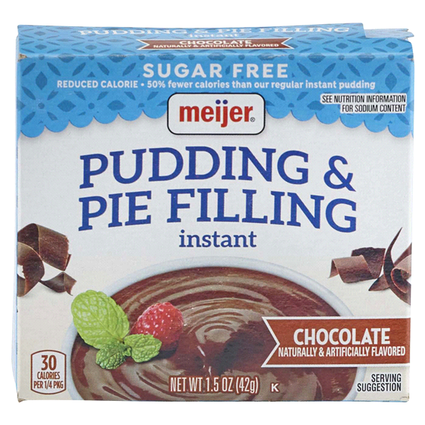 slide 1 of 3, Meijer Sugar-Free Chocolate Pudding & Pie Filling, 1.5 oz