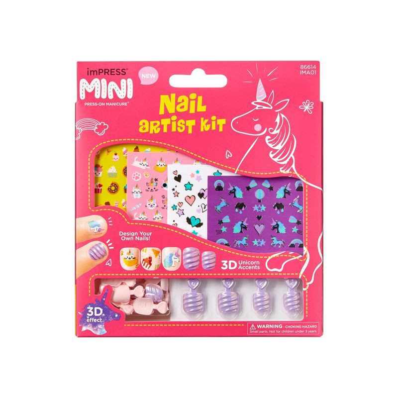 slide 1 of 8, imPRESS Press-On Manicure Mini Kids' Nail Artist Kit - 31ct, 31 ct