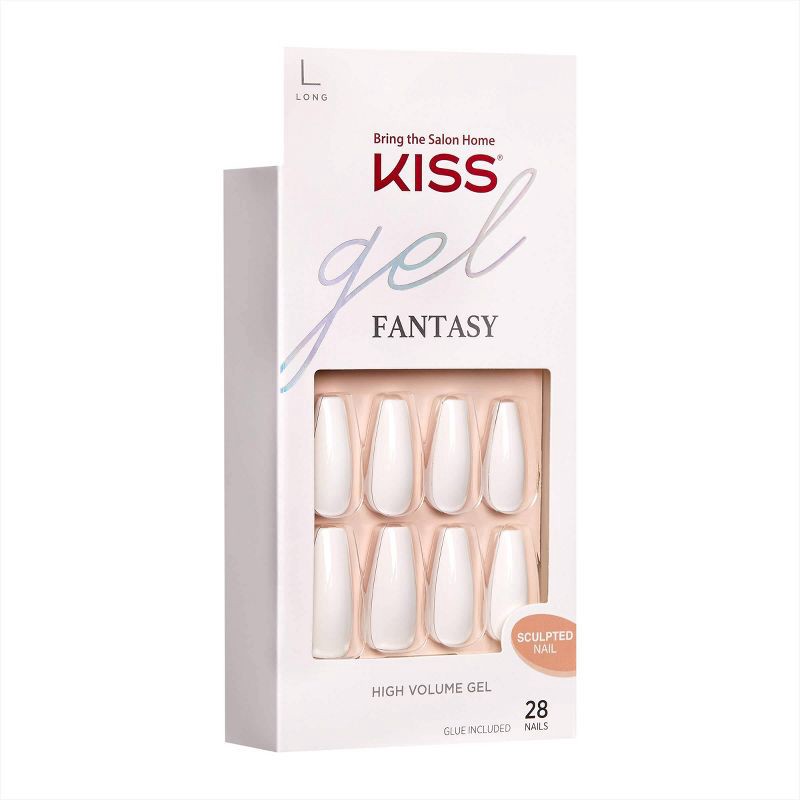 slide 2 of 5, Kiss Nails KISS Gel Fantasy Sculpted Fake Nails - True Color - 28ct, 28 ct