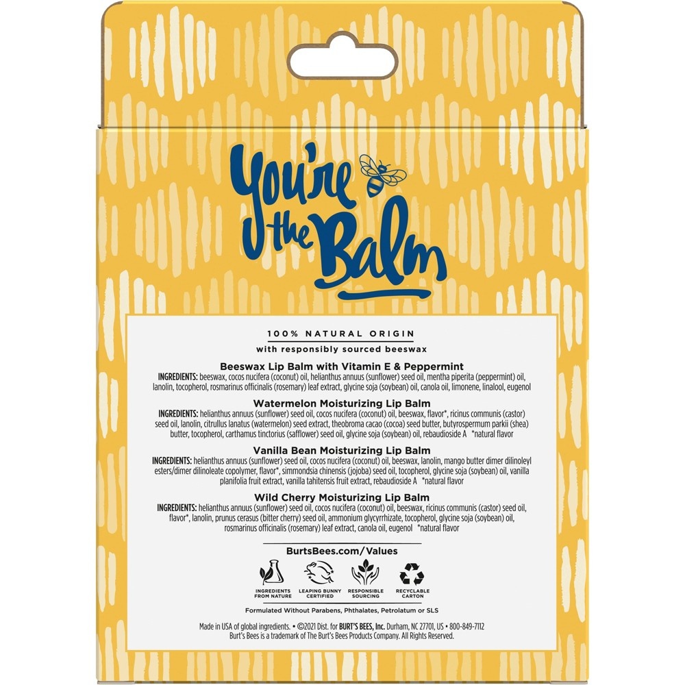 slide 2 of 11, Burt's Bees "You're the Balm" Lip Balm - 4ct, 4 ct