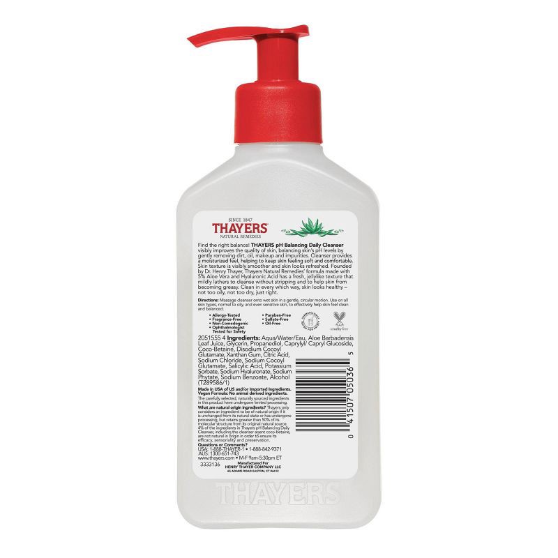 slide 2 of 12, Thayers Natural Remedies pH Balancing Gentle Face Wash with Aloe Vera - 8 fl oz, 8 fl oz