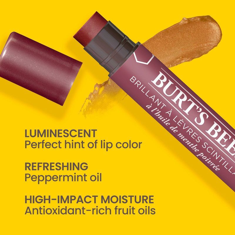 slide 3 of 21, Burt's Bees Lip Shimmer - Fig Blister - 0.09oz, 0.09 oz