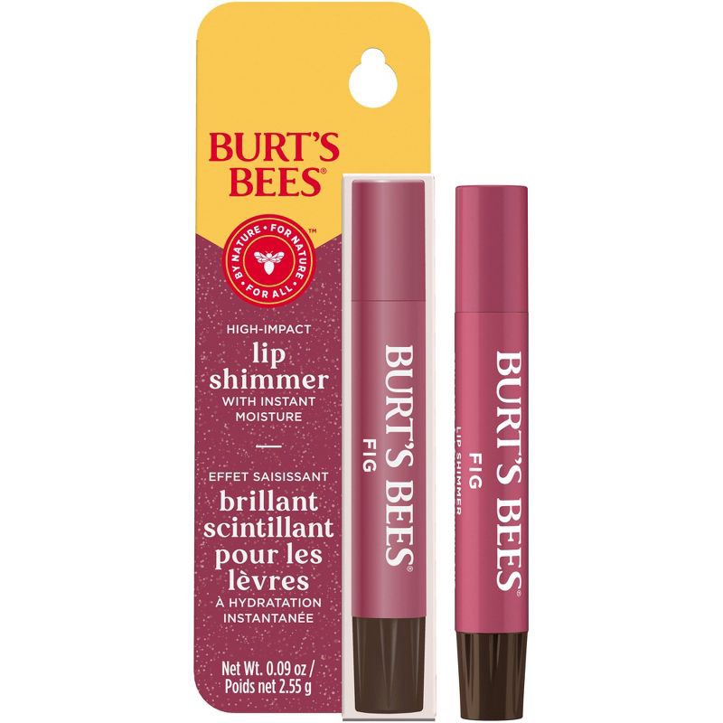 slide 14 of 21, Burt's Bees Lip Shimmer - Fig Blister - 0.09oz, 0.09 oz