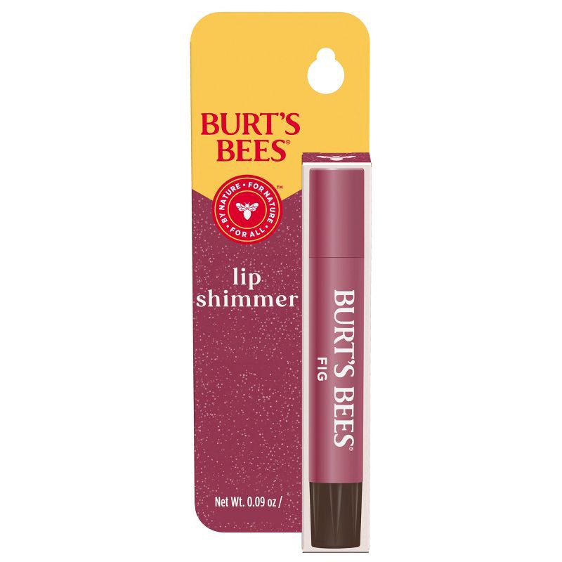 slide 1 of 12, Burt's Bees 100% Natural Origin Lip Shimmer - Fig - 0.09oz​, 0.09 oz