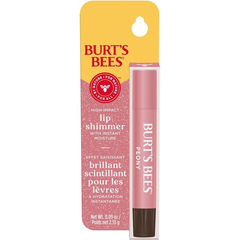 slide 15 of 20, Burt's Bees Lip Shimmer - Peony Blister - 0.09oz, 0.09 oz