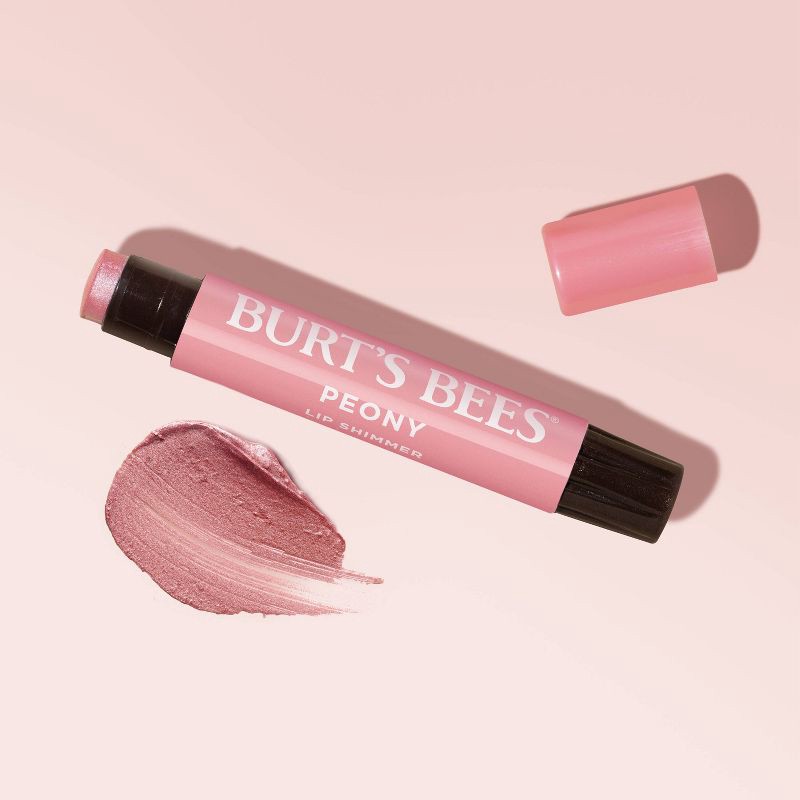 slide 10 of 20, Burt's Bees Lip Shimmer - Peony Blister - 0.09oz, 0.09 oz