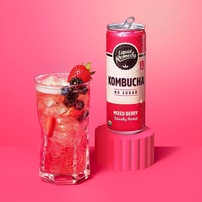 slide 2 of 4, Remedy Drinks Liquid Remedy Mixed Berry Kombucha - 4pk/11.2 fl oz Cans, 4 ct, 11.2 fl oz