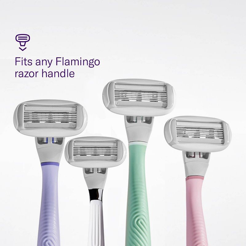 slide 5 of 5, Flamingo Women's Razor Blade Refills - 5-Blade Refill Cartridges - 4ct, 4 ct