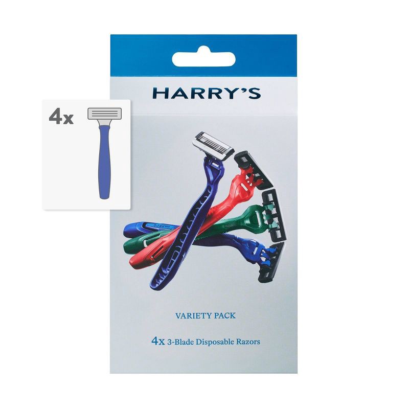 slide 1 of 5, Harry's Men's Disposable 3-Blade Razors - 4ct, 4 ct