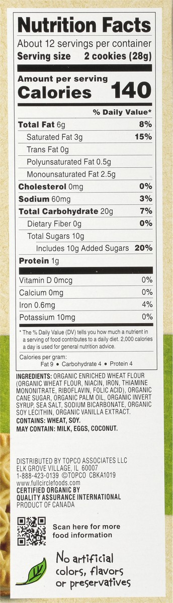 slide 2 of 14, Full Circle Market Organic Vanilla Sandwich Cookies 12 oz, 12 oz
