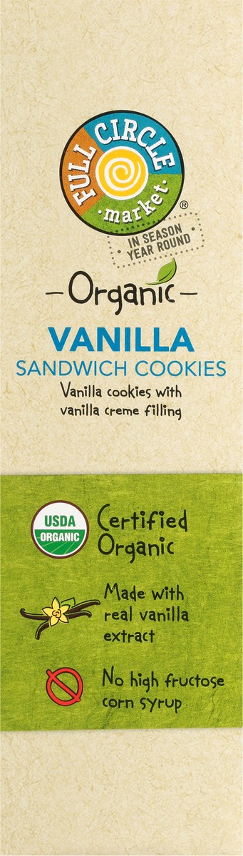 slide 13 of 14, Full Circle Market Organic Vanilla Sandwich Cookies 12 oz, 12 oz