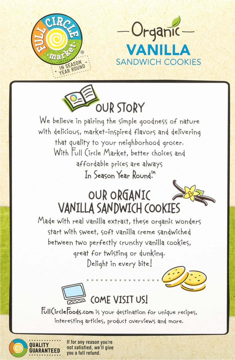 slide 8 of 14, Full Circle Market Organic Vanilla Sandwich Cookies 12 oz, 12 oz