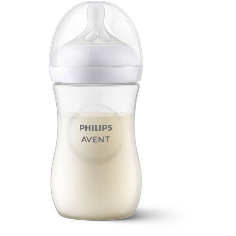 slide 4 of 33, Philips Avent Natural Baby Bottle with Natural Response Nipple - Clear - 9oz, 9 oz