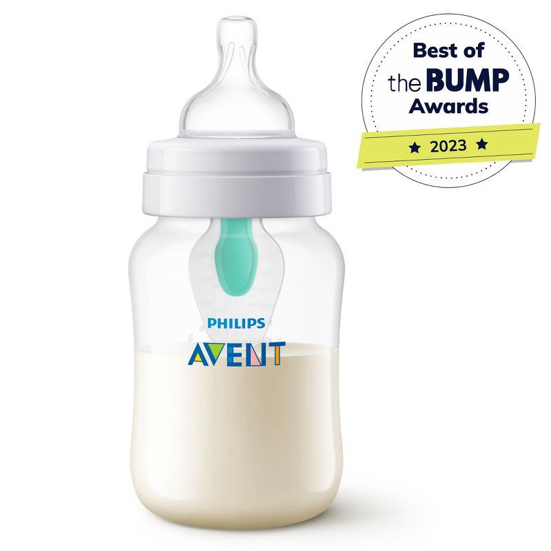 slide 2 of 23, Philips Avent 3pk Anti-Colic Bottle with AirFree Vent - Clear - 9oz, 3 ct; 9 oz