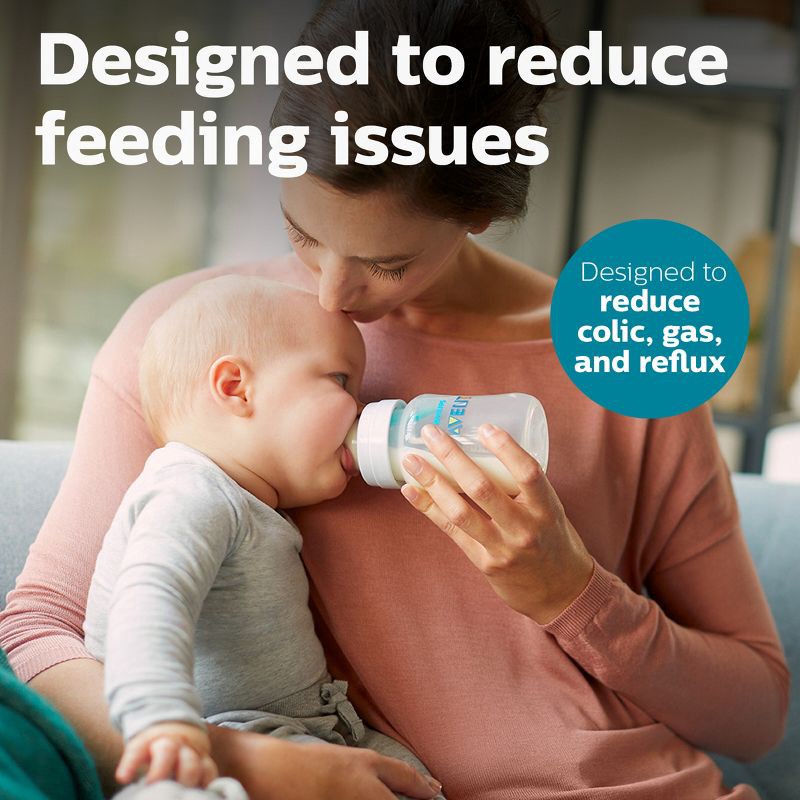 slide 3 of 23, Philips Avent 3pk Anti-Colic Bottle with AirFree Vent - Clear - 9oz, 3 ct; 9 oz