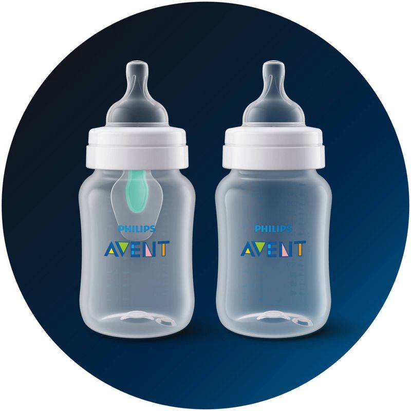 slide 15 of 23, Philips Avent 3pk Anti-Colic Bottle with AirFree Vent - Clear - 9oz, 3 ct; 9 oz