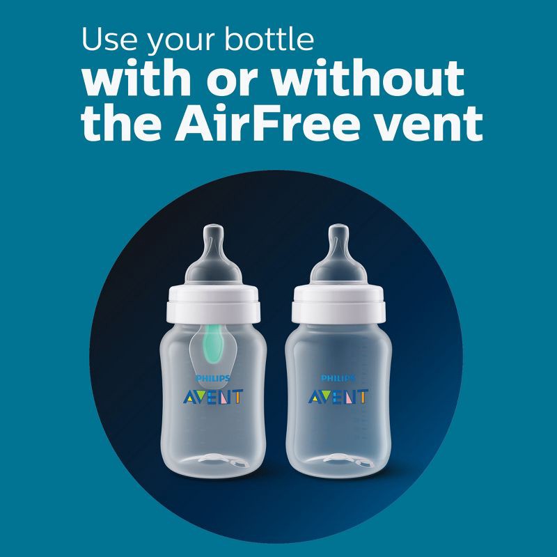 slide 9 of 23, Philips Avent 3pk Anti-Colic Bottle with AirFree Vent - Clear - 9oz, 3 ct; 9 oz