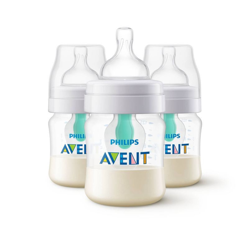 slide 16 of 16, Philips Avent 3pk Anti-Colic Baby Bottle with AirFree Vent - Clear - 4oz, 3 ct; 4 oz