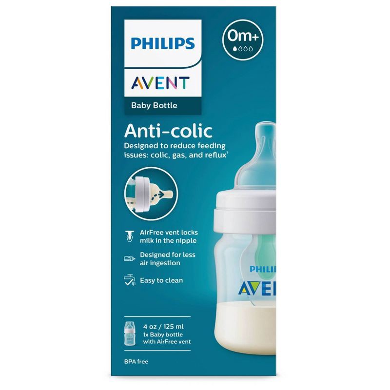slide 2 of 15, Philips Avent Anti-Colic Baby Bottle with AirFree Vent - Clear - 4oz, 4 oz