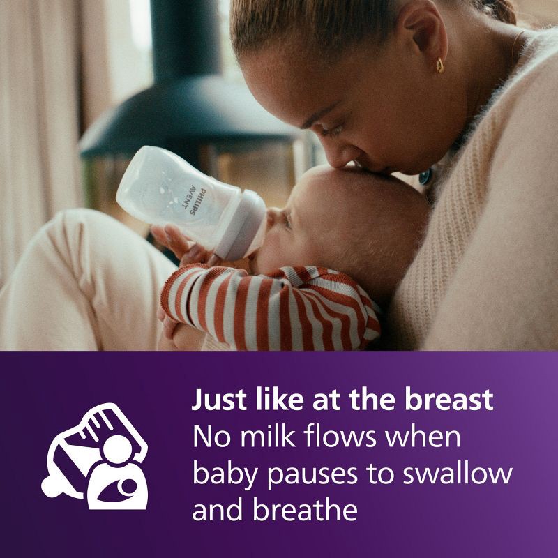slide 14 of 21, Philips Avent Natural Baby Bottle with Natural Response Nipple - Clear - 11oz, 11 oz