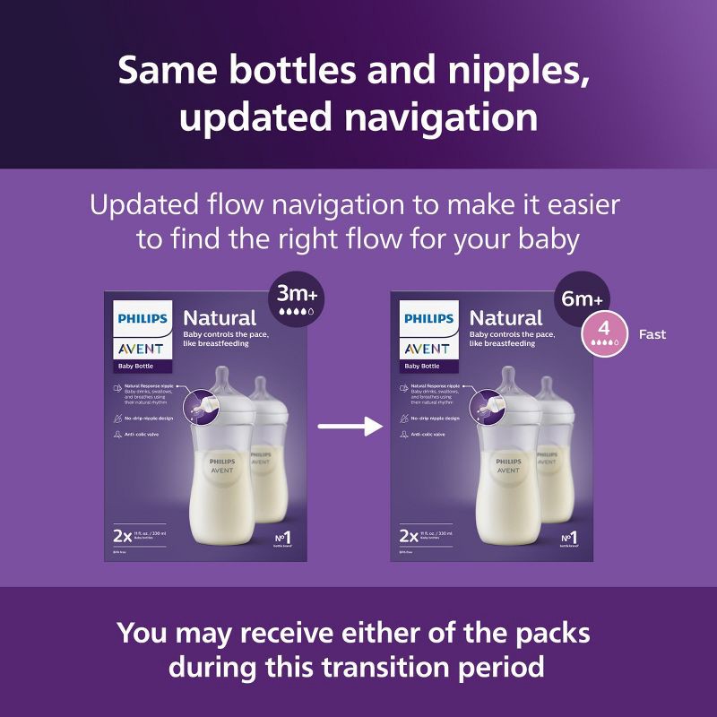 slide 18 of 21, Philips Avent Natural Baby Bottle with Natural Response Nipple - Clear - 11oz, 11 oz