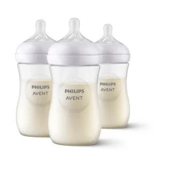 Philips Avent Natural Baby Bottles with Response Nipples - Clear - 9oz/3pk