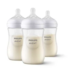 Philips Avent 3pk Natural Baby Bottle with Natural Response Nipple - Clear - 9oz