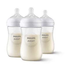 Philips Avent Natural Baby Bottles with Response Nipples - Clear - 9oz/3pk