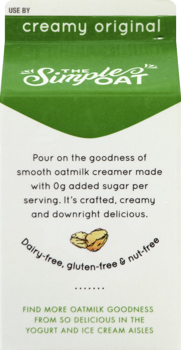 slide 3 of 6, So Delicious Dairy Free Oatmilk Creamer, Creamy Original, Dairy-Free, Gluten-Free, Vegan, Non-GMO Project Verified, 1 Pint, 16 fl oz