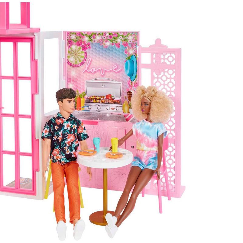 slide 4 of 6, Barbie Dollhouse Playset - 2 Levels & 4 Play Areas, 1 ct